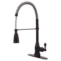 Click here to see Ultra Faucets UF17105 Ultra Faucets Prime One Handle Semi-Pro Pull-Down Kitchen Faucet, Oil-Rubbed Bronze - UF17105