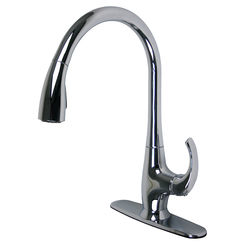 Click here to see Ultra Faucets UF13800 Ultra Faucets Vantage Single Handle Pull-Down Kitchen Faucet, Chrome - UF13800