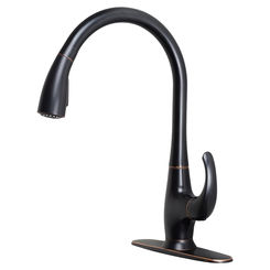 Click here to see Ultra Faucets UF13805 Ultra Faucets Vantage Single Handle Pull-Down Kitchen Faucet, Oil-Rubbed Bronze - UF13805