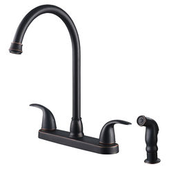 Click here to see Ultra Faucets UF21045 Ultra Faucets Vantage Two Handle Kitchen Faucet w/ Side Spray, Oil-Rubbed Bronze - UF21045