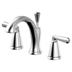 Click here to see Ultra Faucets UF55710 Ultra Faucets Z Two-Handle Widespread Lavatory Faucet with Metal Pop-Up, 1.2 GPM, Three-Hole, Ceramic Disc Cartridge, Chrome - UF55710 