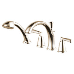 Click here to see Ultra Faucets UF65443 Ultra Faucets UF65443 Brushed Nickel Z Roman Tub Faucet Trim With Spray
