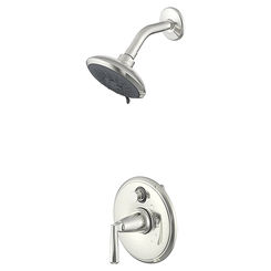 Click here to see Ultra Faucets UF79603-1 Ultra Faucets Z Collection Single-Handle Pressure-Balanced Shower Faucet, Metal Lever Handle, ADA, Brushed Nickel - UF79603-1