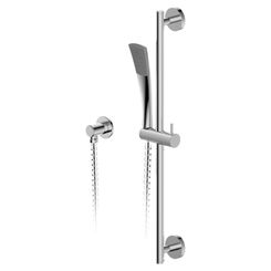 Click here to see Ultra Faucets UF79300-7 Ultra Faucets Twist Collection Hand Shower with Metal Slide Bar and 60in Hose, 2.0 GPM, Chrome - UF79300-7