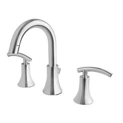 Click here to see Ultra Faucets UF55310 Ultra Faucets Sweep Two-Handle Widespread Bathroom Faucet with Metal Lift Rod Pop-Up, 1.5 GPM, Three-Hole, Washerless Cartridge, Chrome - UF55310 