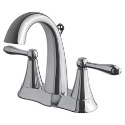 Click here to see Ultra Faucets UF45310 Ultra Faucets Contour 3-Hole Centerset Chrome Bathroom Faucet with Pop-Up Drain, 1.5 GPM, NEOPERL Aerator, Two-Handle, Lever Handles - UF45310