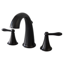 Click here to see Ultra Faucets UF55415 Ultra Faucets Contour Two-Handle Widespread Lavatory Faucet with Metal Pop-Up, 1.5 GPM, Three-Hole, Washerless Cartridge, Oil Rubbed Bronze - UF55415 