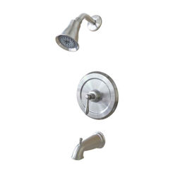 Click here to see Ultra Faucets UF78903 Ultra Faucets Contour Collection Brushed Nickel Tub and Shower Trim Requires Pressure Balance Valve, Wall-Mount Installation - UF78903