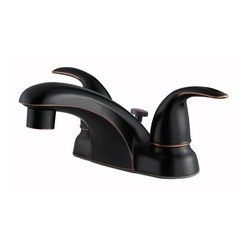 Click here to see Ultra Faucets UF44525 Ultra Faucets Vantage 3-Hole Centerset Oil-Rubbed Bronze Low-Spout Bathroom Faucet with Metal Pop-Up, 1.5 GPM, Two-Handle, Lever Handles - UF44525