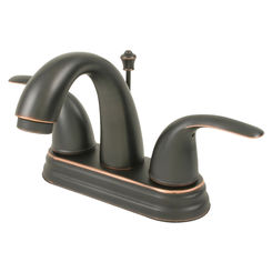 Click here to see Ultra Faucets UF45015 Ultra Faucets Vantage 3-Hole Centerset Oil-Rubbed Bronze Bathroom Faucet with Metal Pop-Up Drain, 2.2 GPM, Two-Handle, Lever Handles - UF45015