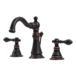 Click here to see Ultra Faucets UF55115 Ultra Faucets Signature Two-Handle Widespread Lavatory Faucet with Metal Pop-Up, 2.2 GPM, Three-Hole, Ceramic Disc Cartridge, Oil Rubbed Bronze - UF55115 
