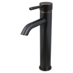 Click here to see Ultra Faucets UF36605 Ultra Faucets Euro Collection One Handle Tall Vessel Bathroom Faucet,  Less Pop-Up, 1.2GPM, Lever Handle, Single-Hole Installation, Oil-Rubbed Bronze - UF36605