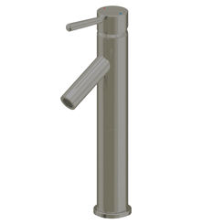Click here to see Ultra Faucets UF36903 Ultra Faucets Euro One-Handle Tall Vessel Bathroom Faucet, Straight Spout, 1.2 GPM, Less Pop-up, Lever Handle, Deck Mount, Brushed Nickel - UF36903