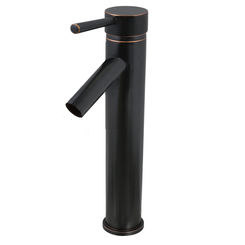 Click here to see Ultra Faucets UF36905 Ultra Faucets Euro One-Handle Tall Vessel Bathroom Faucet, Straight Spout, 1.2 GPM, Less Pop-up, Lever Handle, Deck Mount, Oil-Rubbed Bronze - UF36905