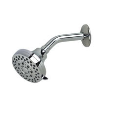 Click here to see Ultra Faucets UF90700 Ultra Faucets Icon 3.75in 5-Spray Function Shower Head, 2.5 GPM, Wall-Mount, Round Shape, Lead-Free Compliant, Chrome - UF90700
