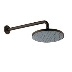 Click here to see Ultra Faucets UF91005 Ultra Faucets Euro Collection 8in Round Shower Head with Arm and Flange, Single-Function, 2.5 GPM, Wall-Mount, Oil Rubbed Bronze - UF91005