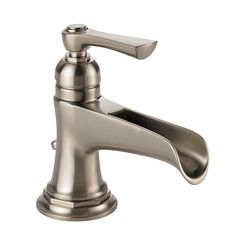 Click here to see Brizo 65061LF-NK-ECO Brizo Rook Single-Handle Brilliance Luxe Nickel Bathroom Faucet with Metal Pop-Up, 1.2 GPM, Channel Spout, Single-Hole, WaterSense - 65061LF-NK-ECO