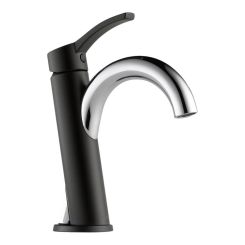 Click here to see Brizo 65975LF-PCBL-ECO Brizo Odin One-Handle Polished Chrome/Matte Black Bathroom Faucet with SmartTouchPlus, 1.2 GPM, Single-Hole, Less Drain - 65975LF-PCBL-ECO