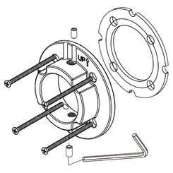 Click here to see Brizo RP90020 Brizo RP90020 Mounting Base, Gasket, Wrench, and Screws
