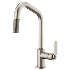 Click here to see  63064LF-SS Brizo Litze Brilliance Stainless Pull-Down Kitchen Faucet with Angled Spout and Industrial Handle - 63064LF-SS