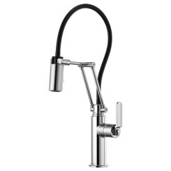 Click here to see  63244LF-PC Brizo Litze Polished Chrome Articulating Faucet with Knurled Handle - 63244LF-PC
