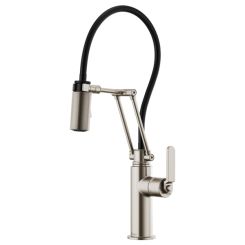 Click here to see  63244LF-SS Brizo Litze Brilliance Stainless Articulating Faucet with Knurled Handle - 63244LF-SS