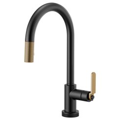 Click here to see  64044LF-BLGL Brizo Litze Matte Black/Brilliance Luxe Gold One Handle Pulldown Kitchen Faucet with SmartTouch Technology, MagneDock, 1.8 GPM - 64044LF-BLGL
