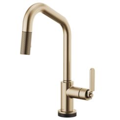 Click here to see  64064LF-GL Brizo Litze Brilliance Luxe Gold SmartTouch Pull-Down Kitchen Faucet with Angled Spout and Industrial Handle - 64064LF-GL