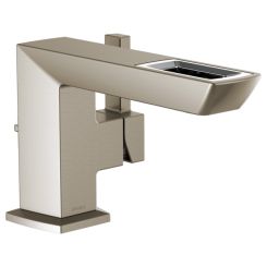 Click here to see Brizo 65086LF-NKPC-ECO Brizo Vettis One-Handle Luxe Nickel/Polished Chrome Bathroom Faucet with Metal Pop-Up Drain, Open-Flow Spout, Single-Hole, 1.2 GPM - 65086LF-NKPC-ECO