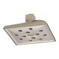 Click here to see BRIZO 81330-PN Brizo Virage 8in Raincan Showerhead, Square, Single-Function, H2OKinetic, 1.75 GPM, WaterSense, Ceiling-Mount, Polished Nickel  - 81330-PN