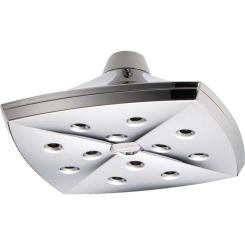 Click here to see Brizo 81385-PC-2.5 Brizo Charlotte Polished Chrome 8-1/4in H2Okinetic Raincan Shower Head, Square, Single-Function, 2.5 GPM, Overhead-Mount - 81385-PC-2.5