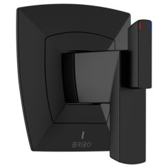 Click here to see DELTA FAUCETS COMPANY T60088-BL Brizo Vettis TempAssure Thermostatic Two-Handle Valve Trim, Lever Handles, Matte Black - T60088-BL