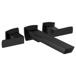 Click here to see  T70488-BL Brizo Vettis Two-Handle Wall-Mount Tub Faucet Trim, 9.3 GPM, 3-Hole, Lever Handles, ADA, Matte Black - T70488-BL