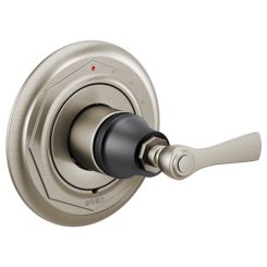 Click here to see DELTA FAUCETS COMPANY T60P060-NKBL Brizo Rook Pressure Balance Single-Handle Valve Trim, Lever Handle, Luxe Nickel/Matte Black - T60P060-NKBL