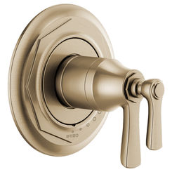 Click here to see  T60061-GL Brizo Rook TempAssure Thermostatic Two-Handle Valve Trim, Lever Handles, Luxe Gold - T60061-GL