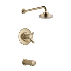 Click here to see  T60475-GL Brizo Odin TempAssure Thermostatic Tub/Shower Faucet with H2Okinetic Rain Showerhead, 1.75 GPM, Two-Handle, ADA, Brilliance Luxe Gold - T60475-GL