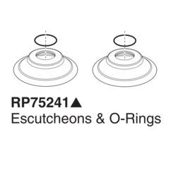 Click here to see Brizo RP75241NK Brizo RP75241NK Floor Mount Riser Escutcheon and O-Rings, Luxe Nickel
