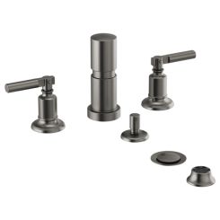 Click here to see Brizo 68476-SL Brizo Invari Two-Handle Bidet Faucet with Diverter and Metal Pop-Up, Lever Handles, 4-Hole, Brilliance Luxe Steel - 68476-SL