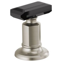 Click here to see Brizo HK5376-NKBC Brizo Invari Widespread Faucet Handle Kit with Black Crystal Knob, ADA, Brilliance Luxe Nickel - HK5376-NKBC