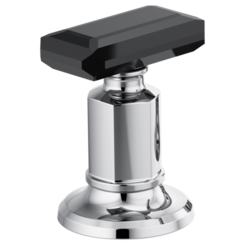 Click here to see Brizo HK5376-PCBC Brizo Invari Widespread Faucet Handle Kit with Black Crystal Knob, ADA, Polished Chrome - HK5376-PCBC