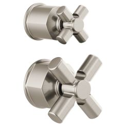 Click here to see DELTA FAUCETS COMPANY HX75P76-NK Brizo Invari Pressure Balance Valve with Integrated Diverter Trim Cross Handle Kit, Brilliance Luxe Nickel - HX75P76-NK