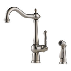 Click here to see Brizo 61136LF-SS Brizo Tresa Single Handle Kitchen Faucet w/ Side Spray, Stainless - 61136LF-SS
