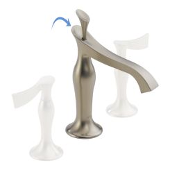 Click here to see Brizo 65390LF-BNLHP Brizo RSVP Brilliance Brushed Nickel Two-Handle Widespread Deck-Mount Bathroom Faucet with Metal Pop-Up Drain, 1.5 GPM - 65390LF-BNLHP