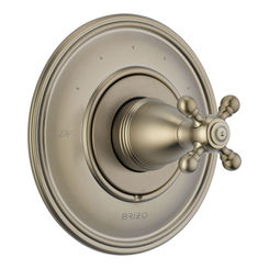 Click here to see DELTA FAUCETS COMPANY T66T038-BN Brizo Tresa Sensori Single-Handle Thermostatic Valve Trim, Cross Handle, Brilliance Brushed Nickel - T66T038-BN
