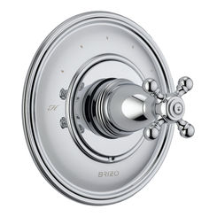 Click here to see DELTA FAUCETS COMPANY T66T038-PC Brizo Tresa Sensori Single-Handle Thermostatic Valve Trim, Cross Handle, Polished Chrome - T66T038-PC