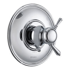 Click here to see BRIZO T60010-PC Brizo Traditional TempAssure Thermostatic Two-Handle Valve Trim, Lever Handles, Polished Chrome - T60010-PC