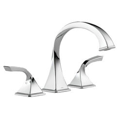 Click here to see BRIZO T67330-PC Brizo Virage Two-Handle Deck-Mount Roman Tub Faucet Trim, 3-Hole, Lever Handles, ADA, Polished Chrome - T67330-PC