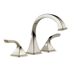 Click here to see BRIZO T67330-PN Brizo Virage Two-Handle Deck-Mount Roman Tub Faucet Trim, 3-Hole, Lever Handles, ADA, Brilliance Polished Nickel - T67330-PN