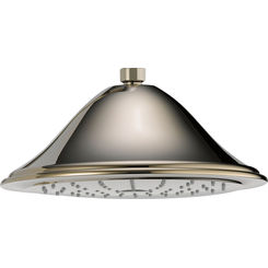 Click here to see Brizo RP52090PN Brizo Traditional 9in Round Raincan Shower Head, 1-Function, 1.75 GPM, Ceiling-Mount, Polished Nickel - RP52090PN