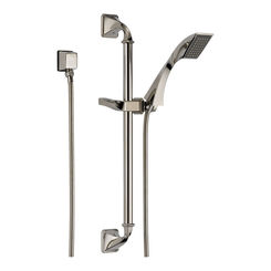 Click here to see BRIZO 85730-PN Brizo Virage Single-Function Hand Shower with 24in Slide Bar, Touch Clean Nubs, WaterSense, ADA, 1.75 GPM, Brilliance Polished Nickel - 85730-PN